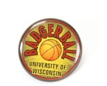 University of Wisconsin Badger Ball Pin Basketball 1&quot; Dia Union Made USA... - £19.63 GBP