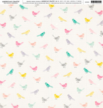 American Craft Crate Paper - Bloom Collection - Animal Cardstock 12 x 12... - £33.36 GBP