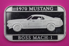 1970 Mustang Boss Mach 1 Rare Vintage Art Bar 1 Ounce  .999 Fine Silver 12C - $84.99