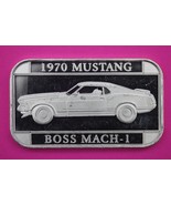 1970 Mustang Boss Mach 1 Rare Vintage Art Bar 1 Ounce  .999 Fine Silver 12C - $115.73 CAD