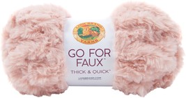 Lion Brand Yarn Go For Faux Thick &amp; Quick-Pink Poodle - £17.93 GBP