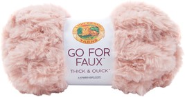 Lion Brand Yarn Go For Faux Thick &amp; Quick-Pink Poodle - £17.91 GBP