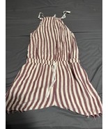 True Craft Striped Romper Women’s Large Halter Tie Back Summer Jumpsuit ... - $26.22 CAD