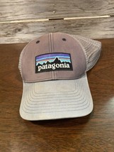 Patagonia Mesh Trucker Snapback Hat Gray Adjustable Hiking Outdoors OSFM - £7.68 GBP