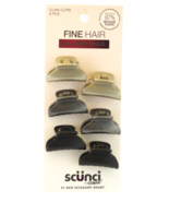 SCUNCI FINE HAIR JAW CLIPS - 6 PCS. (32683) - $12.40 CAD
