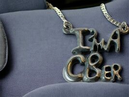 IM A CBer Vintage Silver Tone Chain Link Trucker Pendant Necklace CB Rad... - $21.87