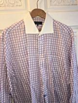 Cadini Men&#39;s Shirt Size 19 Cotton Italy Button Up Check Pattern SEE DESC... - £20.06 GBP