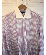 Cadini Men&#39;s Shirt Size 19 Cotton Italy Button Up Check Pattern SEE DESC... - £20.29 GBP