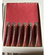 Set Of 6 REGENT SHEFFIELD Forever Sharp Faux Stag Handled Steak Knives - $20.33 CAD