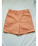 RALPH LAUREN Women&#39;s 4 SMALL Classic High Waist Cotton Peach Chino Shorts  - $296.44 MXN