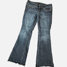 American Eagle Jeans ARTIST Bootcut  Womens 6-Short Low Rise Dark Stretch 30x28 - £18.50 GBP