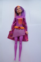 Super Hero Barbie in Princess Power Fire Purple Doll Cape Belt 2011 Mattel - £10.28 GBP