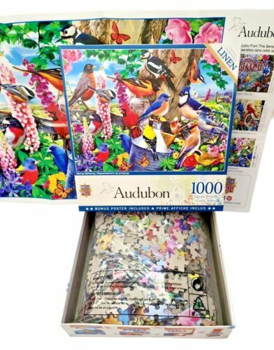 Puzzles 1000 Piece Jigsaw Colorful Companions Birds Audubon Master Pieces - $8.99
