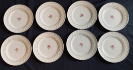 8 Vintage Pink Rose Royal Swirl Fine China 10 Inch Dinner Plates - £29.02 GBP