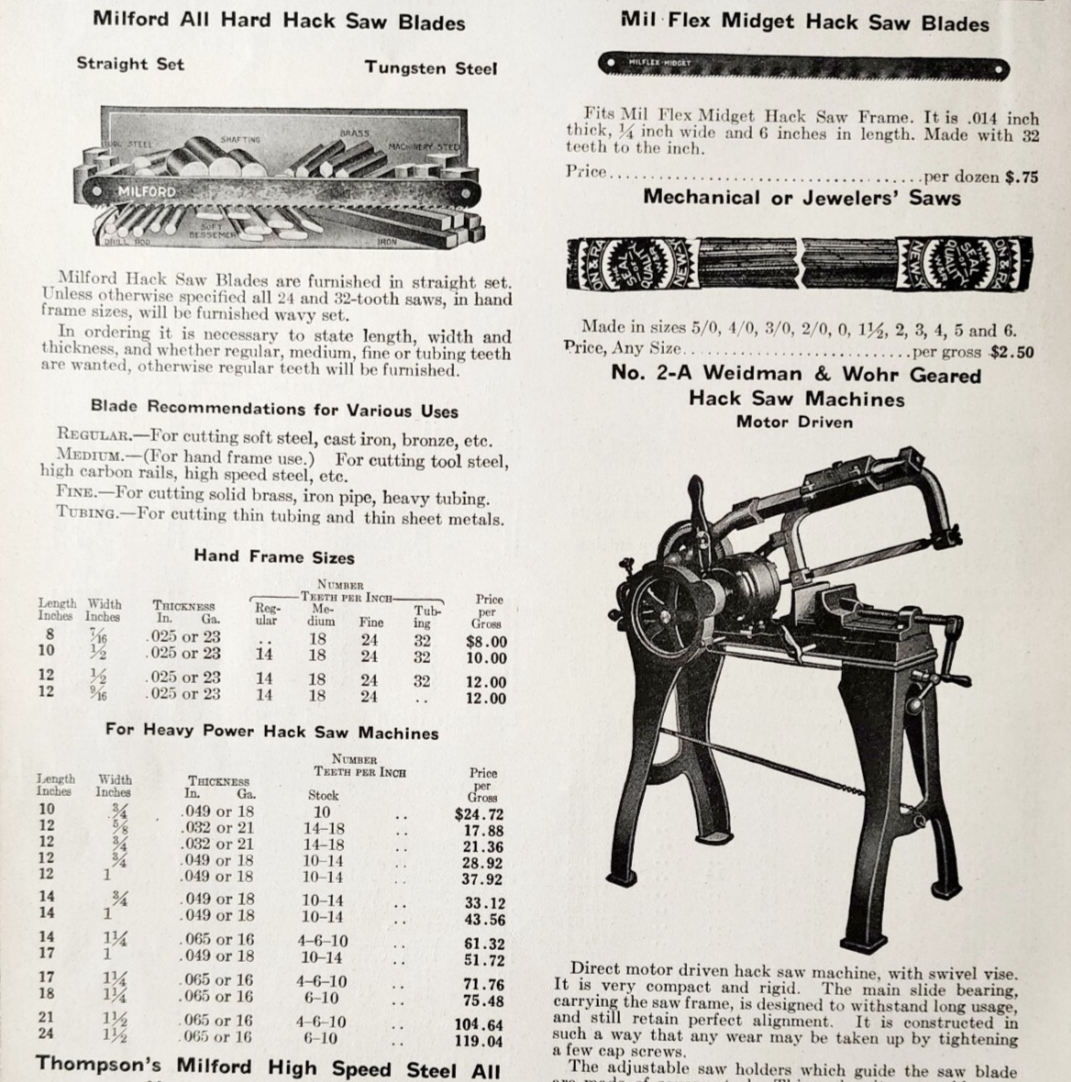 1922 Saw Blades And Machines Advertisement NT Bushnell Tool Catalogue DWF20 - $24.99