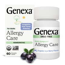 3/29 Genexa Allergy Care | Drug Free, Non-Drowsy Allergy &amp; Decongestant ... - $13.85