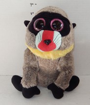 Ty SIlk Wasabi The Baboon 6&quot; Beanie baby Boos plush toy Brown Tan - $9.85