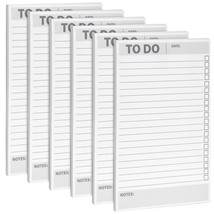 6-Pack To Do List Notepads With 60 Sheets For Daily Reminders, Notes, 8.5 X 5.5&quot; - £30.32 GBP