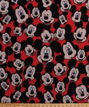 Fleece Mickey Head Toss Mickey Mouse Faces Kids Fleece Fabric Print A327.06 - £26.67 GBP