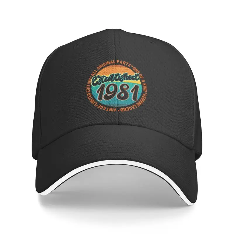 Vintage Established 1981 Born In 80s Baseball Cap 41th Birthday Dad Hat Performa - $15.88