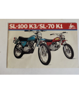 1973 Honda SL-100 K3 SL-70 K1 Motorcycle Sales Brochure / Poster - - £23.79 GBP