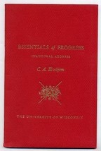 Inaugural Address Univiversity of Wisconsin 1958 Elvehjem Essentials of ... - $24.82