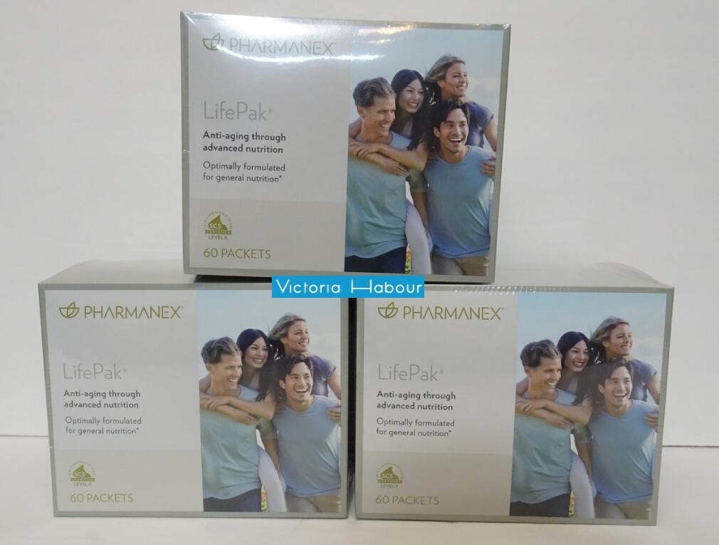 Three pack: Nu Skin Nuskin Pharmanex LifePak Anti-Aging Formula 60 ps SEALED x3 - $248.00