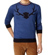 Tommy Hilfiger Mens Stag Knit Crewneck Sweater Blue, XL XLarge, 3221-5 - $43.55