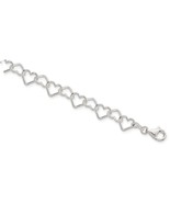 Fine Jewelry Sterling Silver Fancy Heart Link - £200.96 GBP