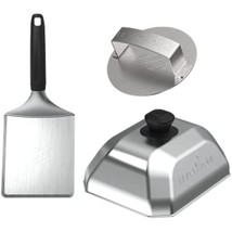 Blackstone 5462 Hamburger Kit (3 Piece) � Metal Flipper Spatula Turner, ... - £55.79 GBP