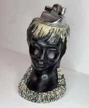 Tiki Frank Schirman Black Coral Table Lighter Momi Girl Hawaii Vintage MCM 1960s - £51.39 GBP