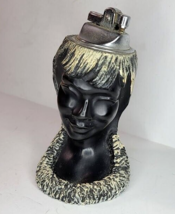 Tiki Frank Schirman Black Coral Table Lighter Momi Girl Hawaii Vintage M... - $64.30