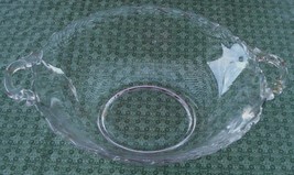 Vintage Pressed Glass Fostoria Century Pattern Handled Bowl, Round Heavy... - $29.69