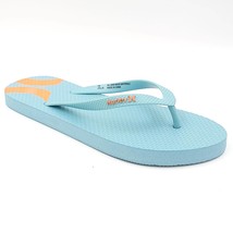 Hurley Women Flip Flop Sandals Jollie Size US 7M Teal Blue Orange Highlight - £24.00 GBP