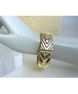 Vintage Italy Wide Gold-Plated Flexible Link Bracelet - $18.86