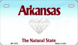 Arkansas State Background Metal Novelty Motorcycle License Plate - £14.63 GBP