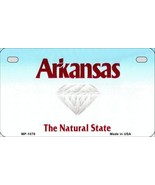 Arkansas State Background Metal Novelty Motorcycle License Plate - £15.14 GBP