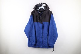 Vintage Cabelas Womens Large Lined Color Block Packable Hooded Rain Jack... - £43.43 GBP