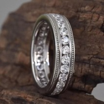 2Ct Round Lab-Created Diamond Wedding Engagement Band Ring 14k White Gol... - £138.38 GBP