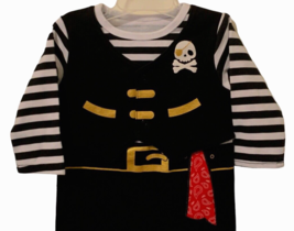 Infant Bodysuit Pirate Costume Size 0-3M Black White Gold Red - £11.81 GBP