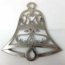 Christmas Bell Trivet Holiday William Adams Silverplate Vintage - $17.05