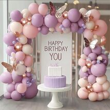 Pink Purple Butterfly Balloon Kit Arch Wedding Birthday Decor - $29.99