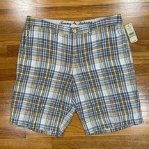 Tommy Bahama Linen Shorts Mens 34 Plaid Tartar Vacation Resort Wear NWT - $27.12