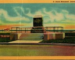 Dutch Monument Lewes Delaware DE UNP Unused Linen Postcard A7 - $3.91