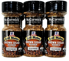 3 Pack McCormick Grill Mates Brown Sugar Burbon Seasoning 3oz Spice bb 7-24-24 - £16.60 GBP