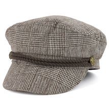 Trendy Apparel Shop Greek Sailor Fisherman Checkered Baker Boy Hat with ... - £16.75 GBP