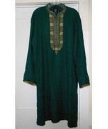 Vogue Indian Kurta Unisex Size 44 Green Gold Yolk Pajama? Formal? - $81.91 CAD