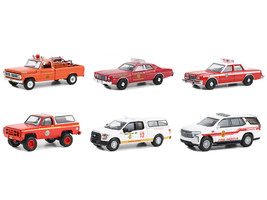 &quot;Fire &amp; Rescue&quot; Set of 6 pieces Series 4 1/64 Diecast Model Car by Greenlight - £52.38 GBP