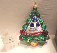 Christopher Radko 50th Anniversary Arthritis Foundation Glass Ornament 1998 Box - $59.95