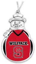 60630 NC State Wolfpack Football Jersey Snowman Ornament - £13.38 GBP